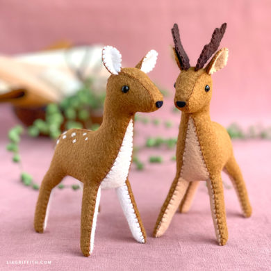 Felt stuffed deer